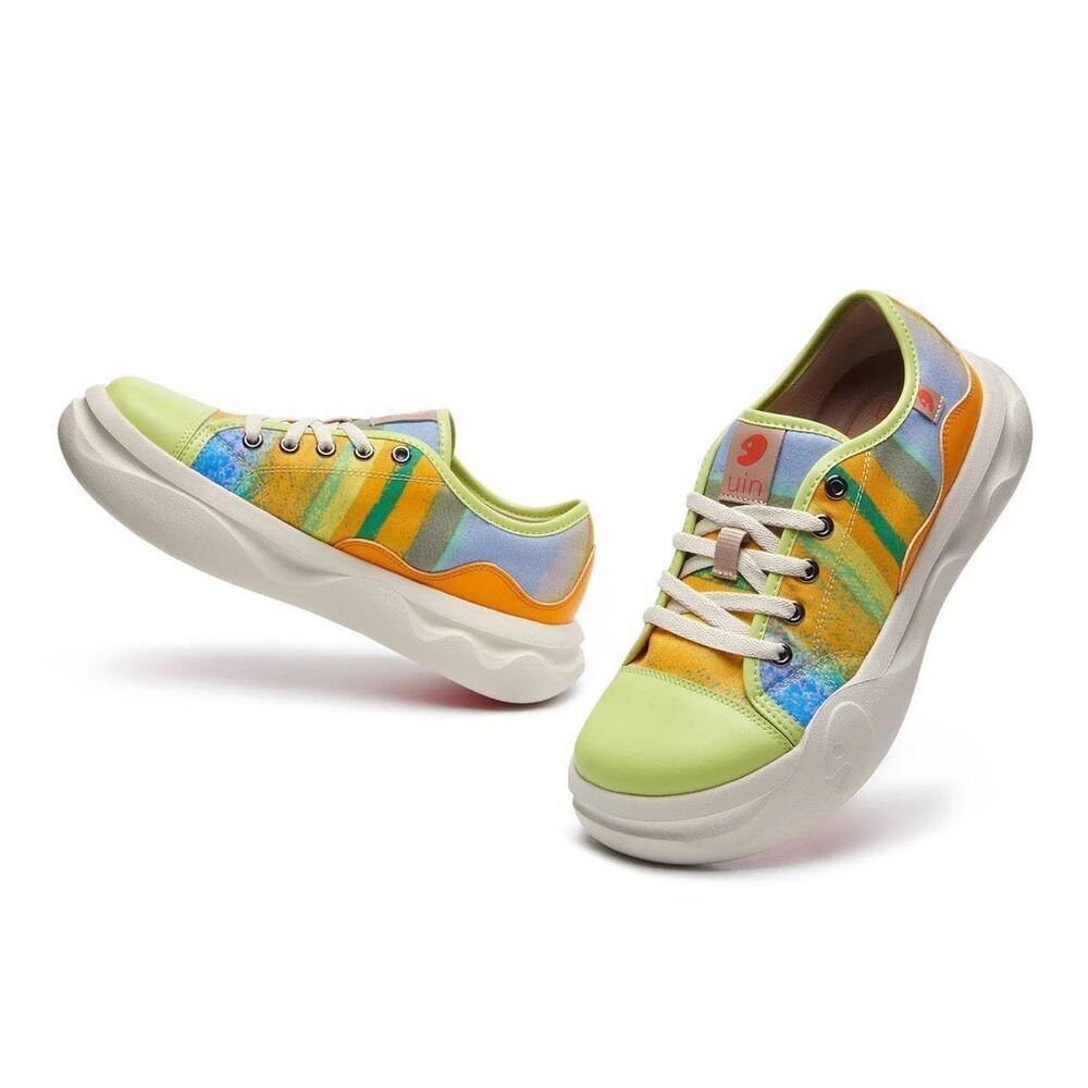UIN Women's Fashion Sneaker Comfortable Casual Shoes (BRIGHT GRASSLAND )